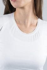 NOA Sous Vetements Tee Shirt Ml Col Rond Avec Dentelle – Blanc