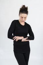 NOA Sous Vetements Tee Shirt Ml Col Rond Avec Dentelle – Noir