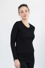 NOA Sous Vetements Tee Shirt Ml Col Rond Avec Dentelle – Noir