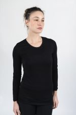 NOA Sous Vetements Tee Shirt Ml Col Rond Avec Dentelle – Noir